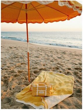Business & Pleasure Yellow Mimosa 100% Cotton Beach Towel